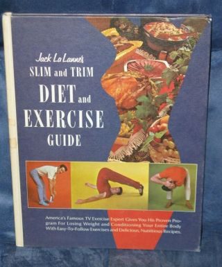 Jack La Lanne Signed " Slim And Trim Diet And Exercise Guide " Hc Book To Tv Star