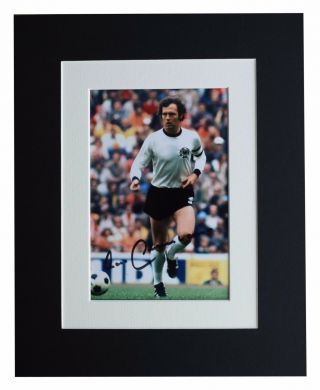 Franz Beckenbauer Signed Autograph 10x8 Photo Display Germany Football