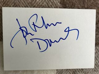 John Rhys Davies Autograph Signature Index Card Hand Signed Uacc / Davis