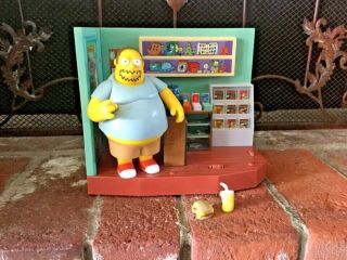 2001 The Simpsons Playmates Toys Comic Book Store Comic Book Guy
