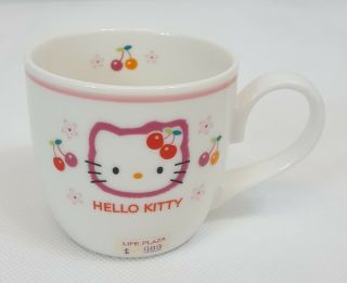 Rare Vtg 1998 Sanrio Hello Kitty Cherry Sm 6oz Ceramic Mug Child Size Japan