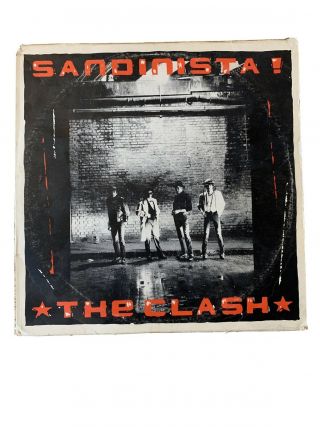 The Clash Sandinista 1980 Uk Press 3 X 12 " Vinyl Record Lp,  Insert