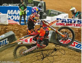 Ryan Dungey Signed 8x10 Photo Red Bull Ktm Autograph Supercross