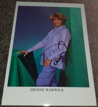 Dionne Warwick Hand Signed A4 Photo