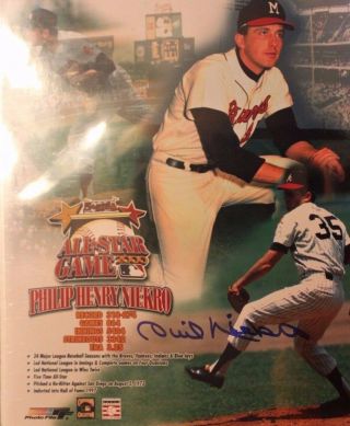 Phil Niekro Signed Autographed Atlanta Braves 8x10 Photo W/