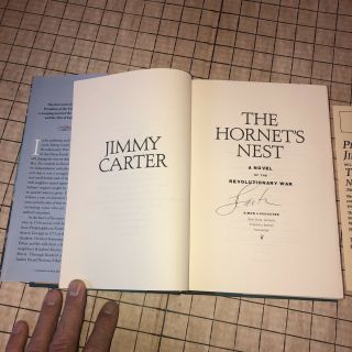 2003 Signed President Jimmy Carter The Hornet’s Nest Revolutionary War Novel