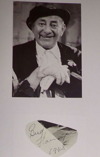 Bud Flanagan Uk Comedy Legend 1896 - 1968 10 X 8 Signature Piece