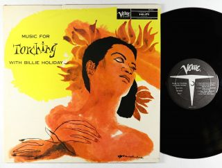 Billie Holiday - Music For Torching Lp - Verve David Stone Martin Mono Vg,
