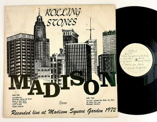The Rolling Stones " Live At Madison Square Garden 1972 " Lp Private