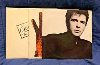 Peter Gabriel So & 2 Genesis Vinyl Record Albums Invisible Touch,  3 Sides Live