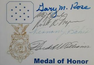 Medal Of Honor Moh Authentic Autographs