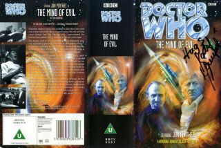 Doctor Who: The Mind Of Evil Vhs Cover Signed By Katy Manning