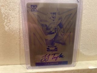 J.  J.  Taylor 1 Of 1 Autographed Trading Card Print Plate Rare (true 1 Of 1)