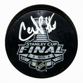 Cedric Paquette Signed 2015 Stanley Cup Finals Puck Tampa Bay Lightning Nhl,