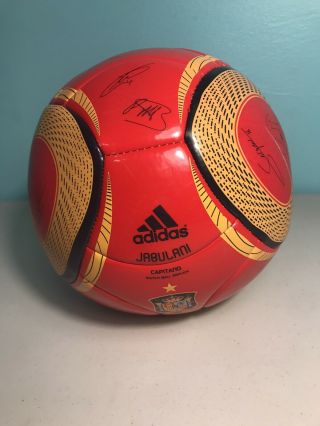Adidas Jabulani Capitano Spain Soccer Ball With Printed Signatures