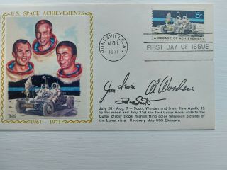 Apollo 15 1971 Fdc Autopen Jim Irwin,  Al Worden,  Dave Scott