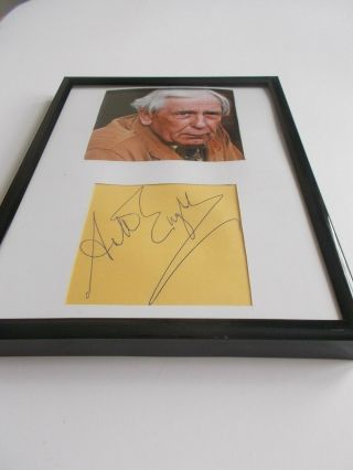 A Signed Autograph Of Arthur English Comedian Mounted And Framed.
