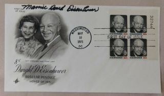 Mamie Doud Eisenhower Signed First Day Cover First Lady Of President Dwight D.