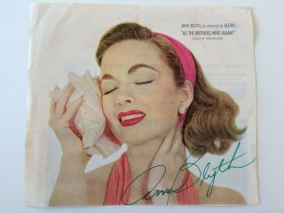 Hand Signed Autograph - Ann Blyth - Mildred Pierce - Helen Morgan Story