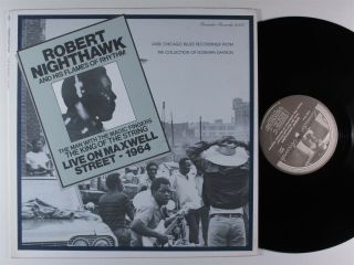 Robert Nighthawk Live On Maxwell Street 1964 Rounder Lp Vg,