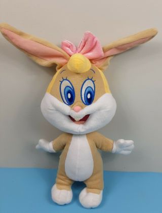 Warner Brothers Baby Looney Tunes Bugs Bunny Rabbit Plush Six Flags Pink Bow