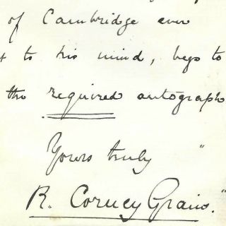 Victorian Als Richard Corney Grain Autograph Letter Signed Theatre Actor Etc Etc