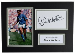 Mark Walters Signed Autograph A4 Photo Display Rangers Football Aftal