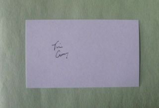 Tim Curry Signed 3x5 Index Card Autograph