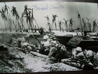 Bernerd Benoit Authentic Hand Signed Autograph 4x6 Photo - Wwii Battle Of Tarawa