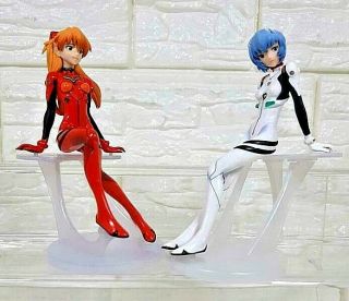 Eva Evangelion Rei Ayanami Asuka Langley Sitting Chair Figure Gashapon Bandai