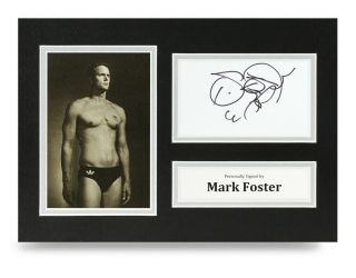 Mark Foster Signed A4 Photo Olympics Swimmer Autograph Display Memorabilia,