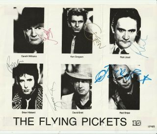 British `cappella` Vocal Group,  The Flying Pickets Signed 8x10 Pic By All 6