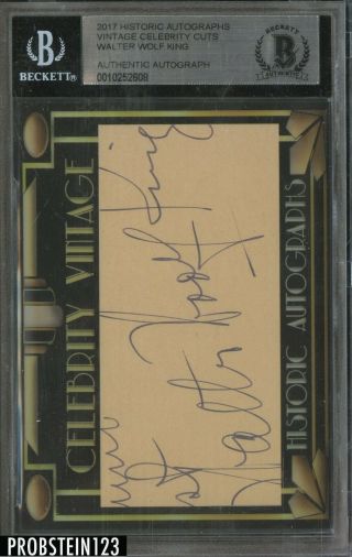 2017 Historic Celebrity Cuts Walter Woolf King Auto Autograph Actor Deceased