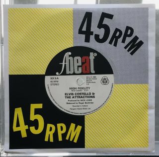 Elvis Costello / Attractions: 1980 High Fidelity 7 " Uk Promo Single