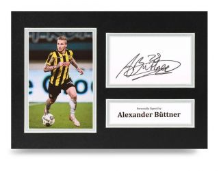 Alexander Buttner Signed A4 Photo Display Vitesse Autograph Memorabilia,