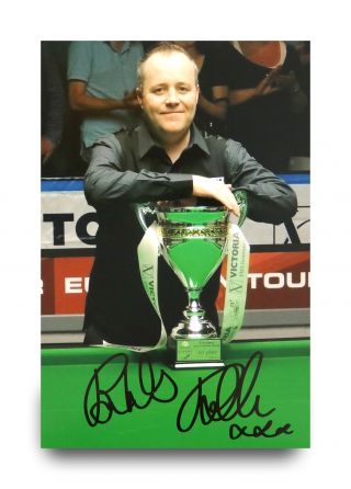 John Higgins Signed 12x8 Photo Snooker Autograph Memorabilia