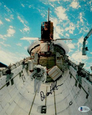 James Van Hoften Nasa Astronaut Hand Signed Color 8x10 W/ Bas Y98213