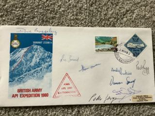 British Army Everest Expedition First Day Cover Signed By Full Team