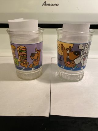 Bama - Scooby - Doo And The Witch’s Ghost 1999 Jelly Jar Collector Glasses (2)
