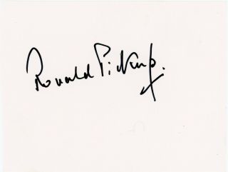 Ronald Pickup - Day Of The Jackal/never Say Never Again/ip Signed Album Page