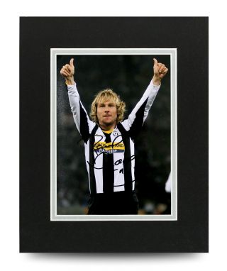 Pavel Nedved Signed 10x8 Photo Display Juventus Autograph Memorabilia