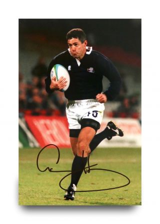 Gavin Hastings Signed 12x8 Photo Scotland Rugby Autograph Memorabilia