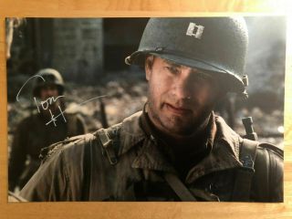 Tom Hanks Hand Signed Autograph Photo (saving Private Ryan) Size 12x8 With C.  O.  A