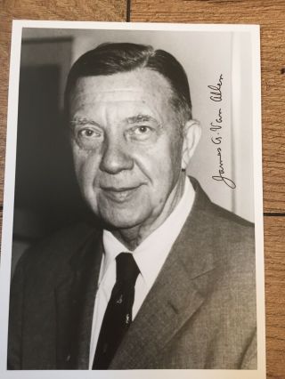 James Van Allen Hand Signed Portrait Photo