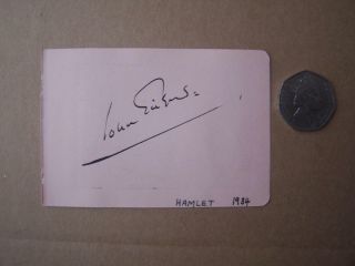 Sir John Gielgud Autograph