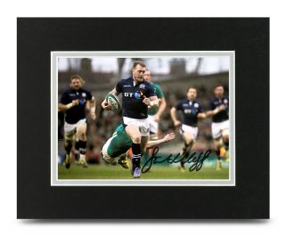 Stuart Hogg Signed 10x8 Photo Display Rugby Autograph Memorabilia