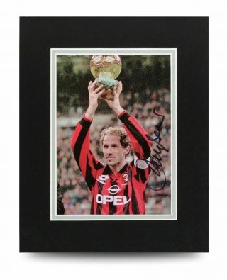 Franco Baresi Signed 10x8 Photo Display Ac Milan Autograph Memorabilia,