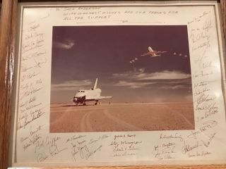 Shuttle Nasa Print Copied Signatures Sally Ride Judith Resnik Others Copied