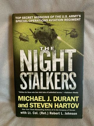 Michael J Durant Autographed The Night Stalkers Softcover Black Hawk Down Pilot