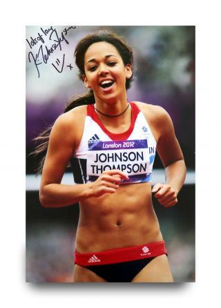 Katarina Johnson - Thompson Signed 12x8 Photo Olympics Autograph Memorabilia